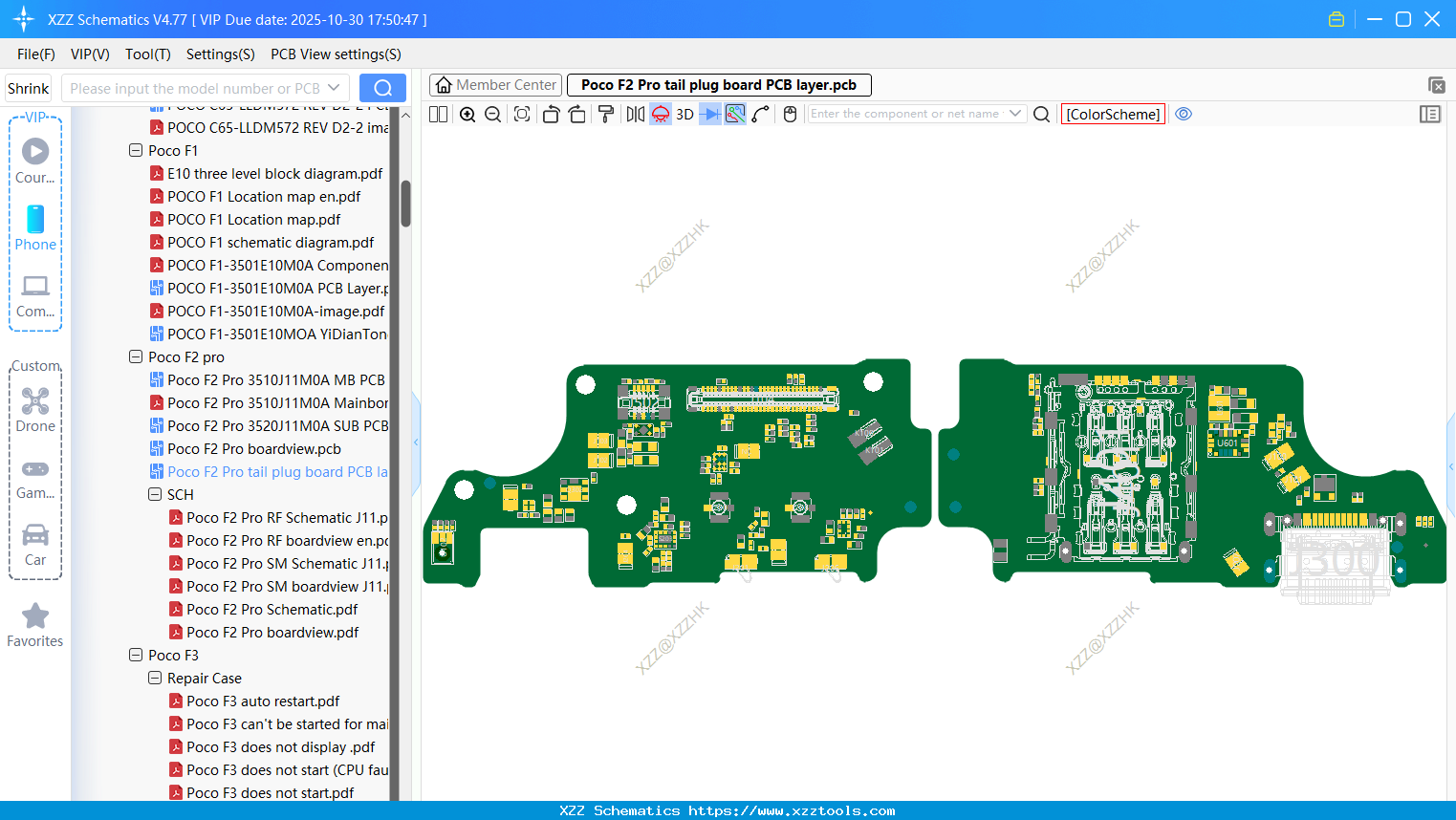 Xiaomi Poco F2 Pro Tail Plug Board PCB Layer
